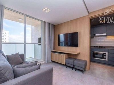 Apartamento mobiliado à venda, 77 m² por r$ 578.000 - novo mundo - curitiba/pr