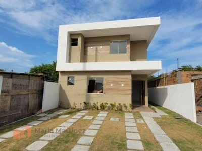 Casa em condomínio fechado com 4 quartos à venda na rua sucupió, abrantes, camaçari, 170 m2 por r$ 780.000