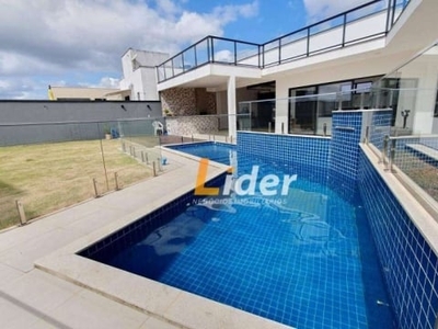 Casa nova com 4 dormitórios, piscina, área gourmet à venda, por r$ 1.170.000 - condominio via do sol - são pedro - juiz de fora/mg