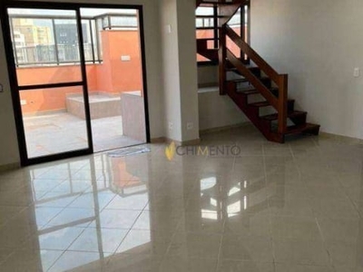 Cobertura com 3 dormitórios, 170 m² - venda por r$ 1.265.000,00 ou aluguel por r$ 8.590,00/mês - vila guarani (zona sul) - são paulo/sp