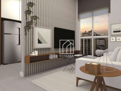Flat com 1 dormitório à venda, 37 m² por r$ 288.248,63 - boqueirão - praia grande/sp