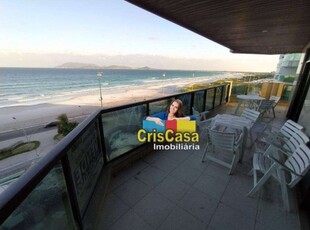 Apartamento com 3 dormitórios, 220 m² - venda por r$ 5.500.000,00 ou aluguel por r$ 18.300,00/mês - centro - cabo frio/rj