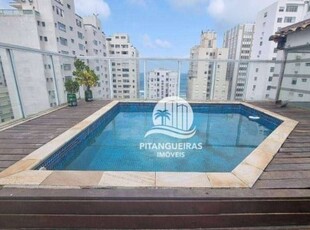 Cobertura com 2 dormitórios, 180 m² - venda ou aluguel - pitangueiras - guarujá/sp