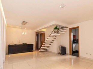 Cobertura semimobiliada com 3 dormitórios à venda, 188 m² por r$ 1.860.000 - funcionários - belo horizonte/mg