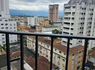 Flat com 1 dormitório à venda, 34 m² por r$ 180.000,00 - centro - são vicente/sp