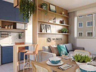 Apartamento com 2 dormitórios à venda, 44 m² por r$ 208.990 - condomínio jardim independência - juiz de fora/mg