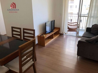 Apartamento com 2 dormitórios para alugar, 70 m² por r$ 2.727,00/mês - parque campolim - sorocaba/sp