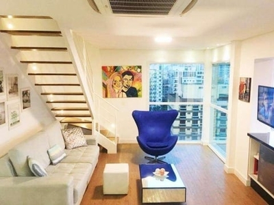 Apartamento duplex, 121 m² - venda por r$ 1.750.000,00 ou aluguel por r$ 8.990,02/mês - gonzaga - santos/sp