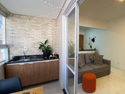 Apartamento em Vila Guilhermina, Praia Grande/SP de 52m² 1 quartos à venda por R$ 344.000,00