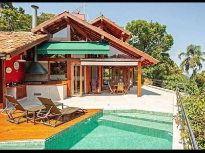 Casa com 4 dormitórios à venda, 700 m² por r$ 16.000.000,00 - praia do iporanga - guarujá/sp