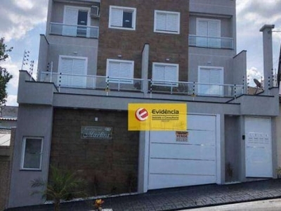 Cobertura com 3 dormitórios, 110 m² - venda por r$ 680.000,00 ou aluguel por r$ 3.700,00/mês - vila scarpelli - santo andré/sp