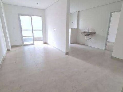 Flat com 1 dormitório à venda, 58 m² por r$ 335.000 - boqueirão - praia grande/sp