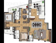 Apartamento no Bairro Vila Nova em Blumenau com 3 Dormitórios (3 suítes) e 149.16 m²