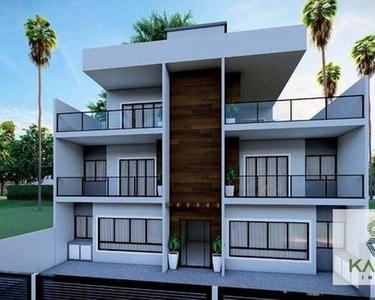 Apartamento à 80 metros do mar com 2 dormitórios à venda, 78 m² por R$ 475.000 - Tabuleiro