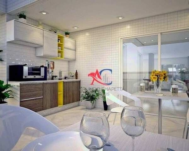 Apartamento com 2 dormitórios à venda, 73 m² por R$ 413.000,00 - Maracanã - Praia Grande/S