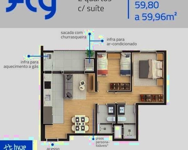 Apartamento com 2 quartos em construção - ideal para investidor