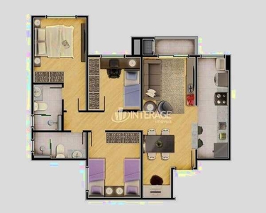 Apartamento com 3 dormitórios à venda, 68 m² por R$ 388.040,00 - Cajuru - Curitiba/PR