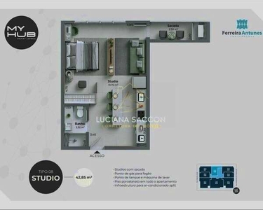 Apartamento/Studio à venda no bairro Coqueiros - Florianópolis/SC