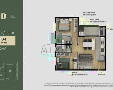 Apartamentos 2 Dormitórios para venda em Curitiba - PR