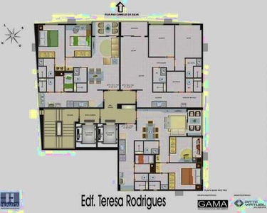 EA- Apartamento em Boa Viagem, 62m² , 2 quartos + quarto de serviço, 1 vaga com lazer