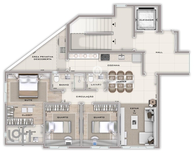 Apartamento à venda em Serra com 80 m², 3 quartos, 1 suíte, 2 vagas