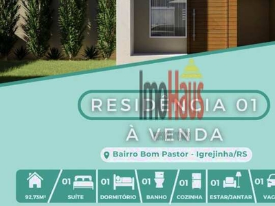 Super oportunidade na planta - Casa com dois dormitórios e suíte no Bairro Bom Pastor em I