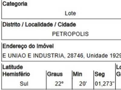 Terreno em Pedro Do Rio, Petropolis/RJ de 196171m² 1 quartos à venda por R$ 1.954.170,00