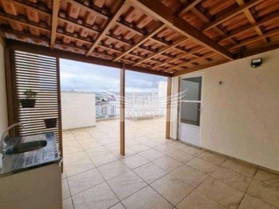 Cobertura 3 dormitórios para locação, 160m² - bairro barcelona, são caetano do sul/sp.