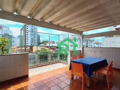Cobertura com 1 dormitório à venda, 110 m² por R$ 400.000,00 - Tombo - Guarujá/SP