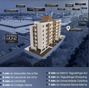 Apartamento com 1 quarto à venda no bairro Águas Claras, 35m²