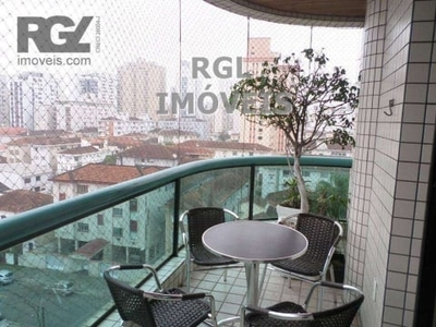 Apartamento com 2 dormitórios, 137 m² - venda por r$ 940.000,00 ou aluguel por r$ 5.080,00/mês - embaré - santos/sp