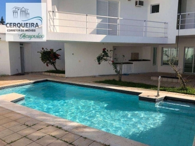 Casa com 4 dormitórios, 380 m² - venda por r$ 2.785.000,00 ou aluguel por r$ 15.545,00/mês - acapulco - guarujá/sp