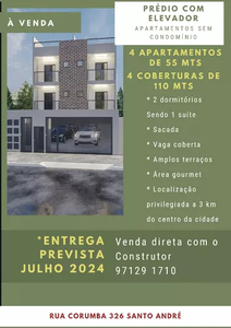 Apartamentos De 55 Mts + Amplos Terraços. Cobertura 110 Mts