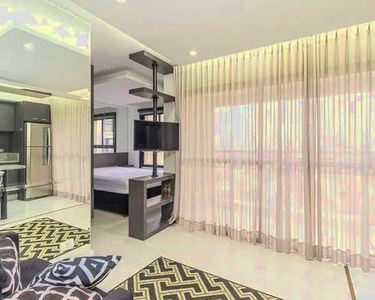 Apartamento em condomínio clube de alto padrão mobiliado decorado e equipado 1 dormitório