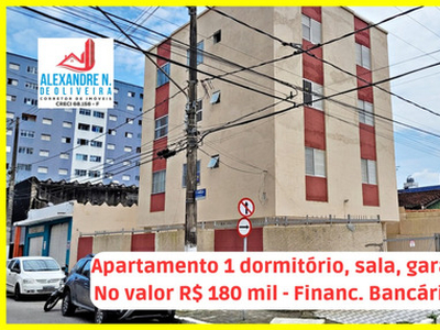 Apartamento De 1 Dormitório, Sala, Cozinha, Banheiro, Garagem, Mobiliado, R$ 180 Mil, Na Ocian, Praia Grande (ap1233).