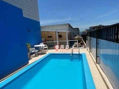 Cobertura com 3 dormitórios à venda, 209 m² por r$ 1.688.000,00 - ponta da praia - santos/sp