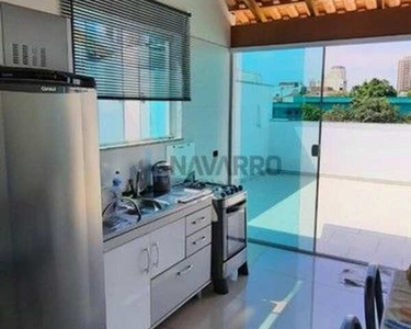COBERTURA FRENTE NA VILA ASSUNÇÃO - 100m², terraço com lavabo e churrasqueira