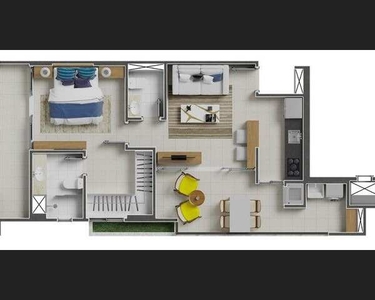 Vendo Ap na planta- 61 m2- 01 suite com closet