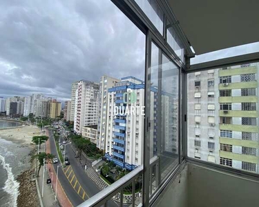 Vendo ótimo apartamento frente mar, vista mar em São Vicente, Itararé, 115m2, 1 vaga colet