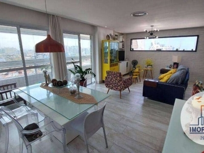 Cobertura com 3 dormitórios à venda, 165 m² por r$ 900.000,00 - mirim - praia grande/sp