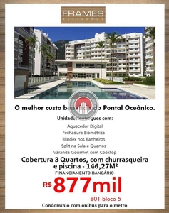 Cobertura com 3 quartos à venda no bairro Recreio dos Bandeirantes, 146m²