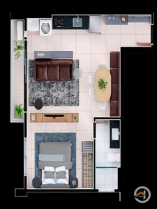 Apartamento com 1 quarto à venda no bairro Setor Bueno, 45m²