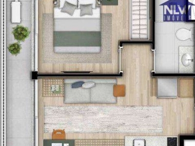 Apartamento com 1 dormitório à venda, 32 m² por R$ 477.472,00 - Ipiranga - São Paulo/SP