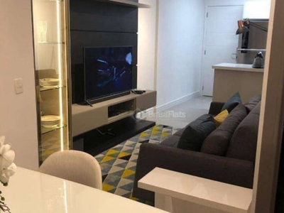 Flat com 2 dormitórios para alugar, 65 m² por R$ 6.300/mês - Brooklin Paulista - São Paulo/SP