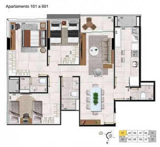 Apartamento com 3 quartos à venda no bairro Sobradinho, 100m²
