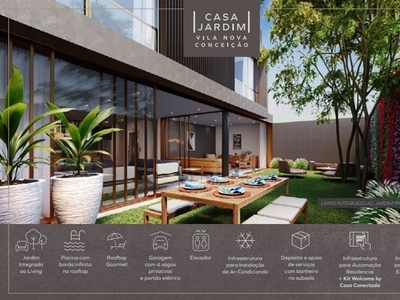 Casa de 4 ou 3 suítes jardim elevador cobertura Rooftop com piscina e 4 vagas - Vila Nova