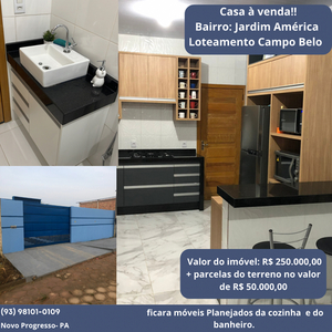 Casa em Jardim América, Novo Progresso/PA de 86m² 1 quartos à venda por R$ 249.000,00
