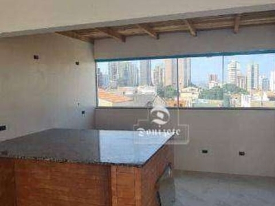 Cobertura, 107 m² - venda por r$ 569.500,01 ou aluguel por r$ 4.970,02/mês - campestre - santo andré/sp