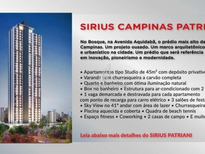 Kitnet / stúdio à venda no centro, campinas , 45 m2 por r$ 1.000