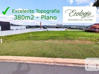 Lote residencial - topografia plana - 380 m² por r$ 239.000 - ecologie residencial - itatiba/sp